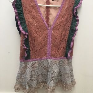 Vintage look lace top